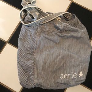 Aerie soft denim overnight bag